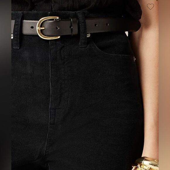 NWT J CREW Tall wide-leg corduroy trouser in black 32 TALL - Picture 4 of 12